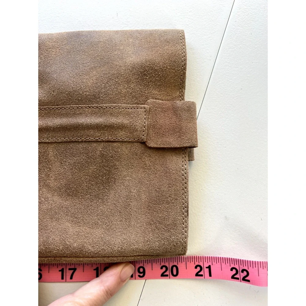 Report Belzer Over The Knee Boots Women's 6.5 Tan Suede Stacked Wood Heel